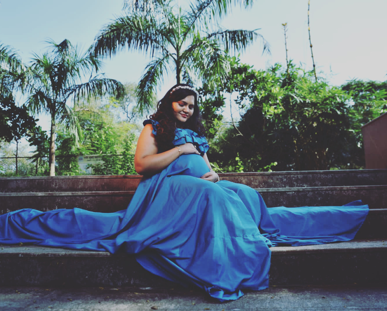 Blue gown for rental